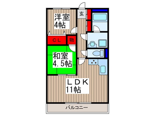 ＤＩＶＩＮＥ西浦和の物件間取画像